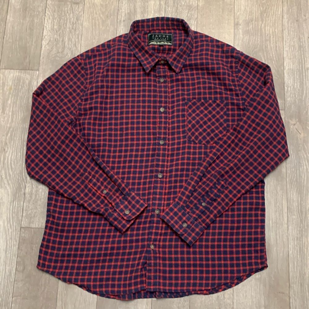 Mens‎ Jachs Plaid Flannel Button Down Shirt